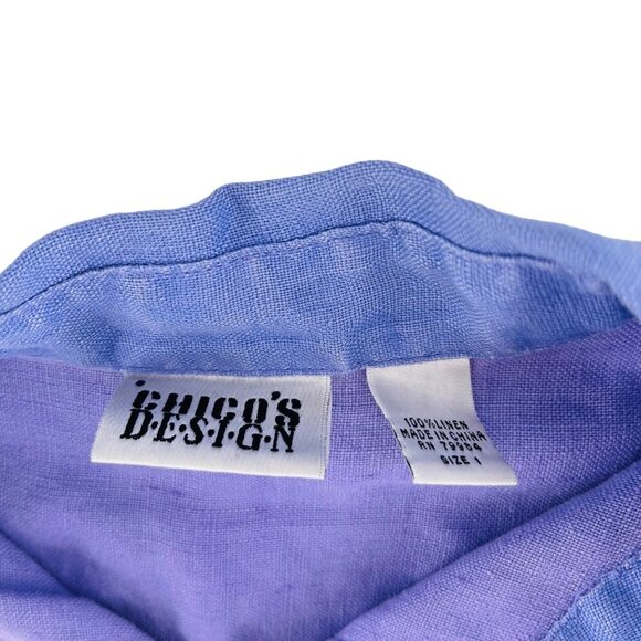 Chicos Design Womens Size 1 Light Purple Button-Up Long Sleeve Shirt - Picture 2 of 5